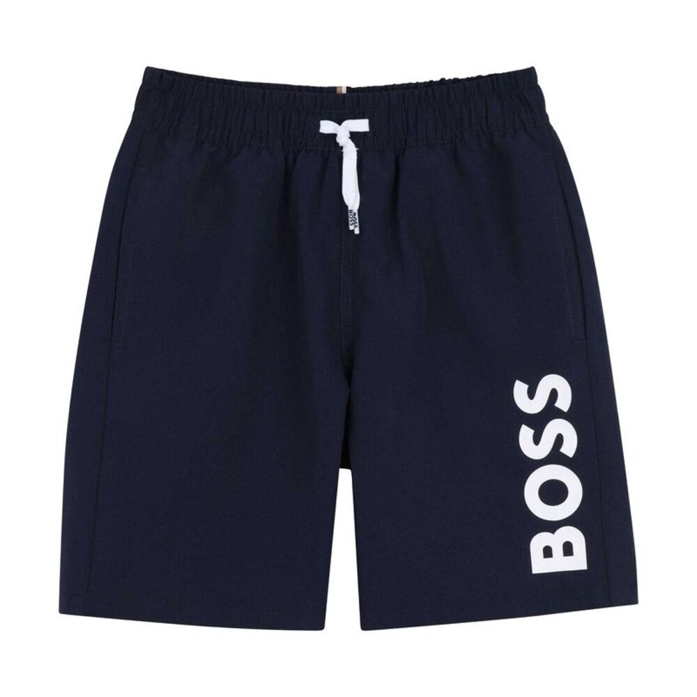 Hugo Childrens/Kids Logo Swim Shorts / Navy